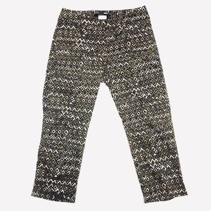 Max Mara skinny cropped ankle trouser printed